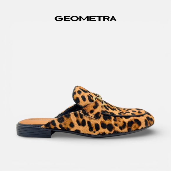Giày sục Mule Leopard