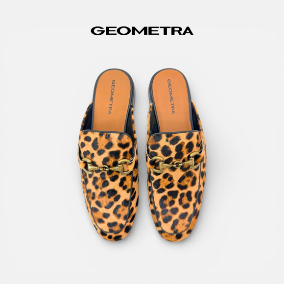 Giày sục Mule Leopard