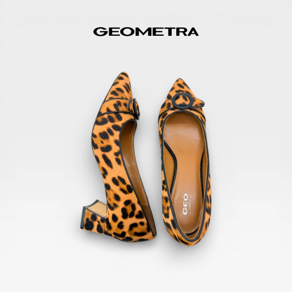 Giày Bít Mũi Nhọn gót vuông Midnight Bloom