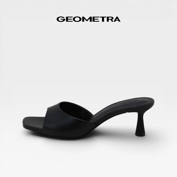 Giày cao gót hở mũi da PU mờ Jet Stone 