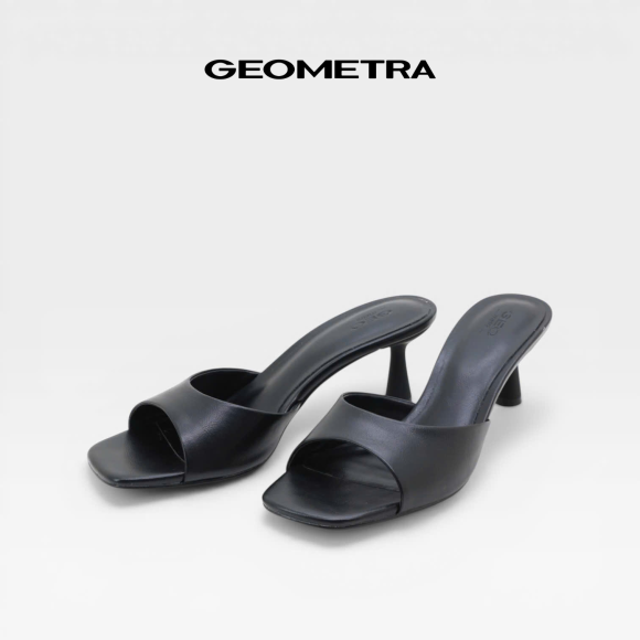 Giày cao gót hở mũi da PU mờ Jet Stone 