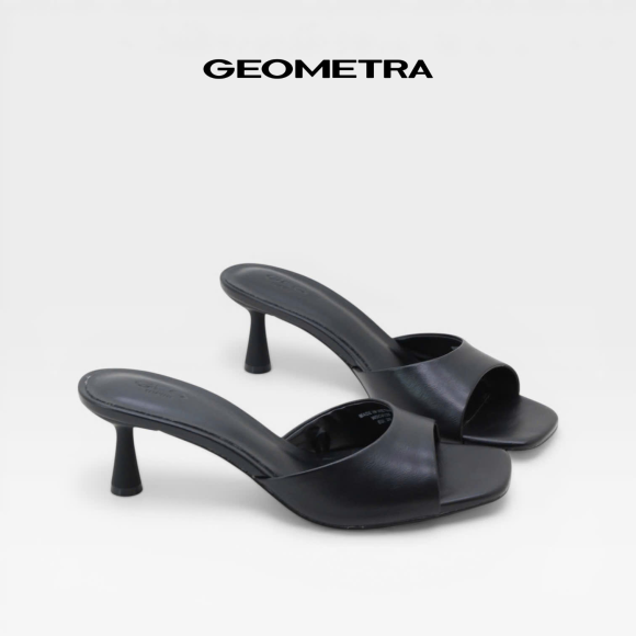 Giày cao gót hở mũi da PU mờ Jet Stone 