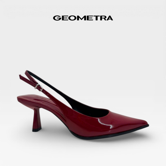 Giày Slingback hở gót da Noir Sapphire - WSB0425