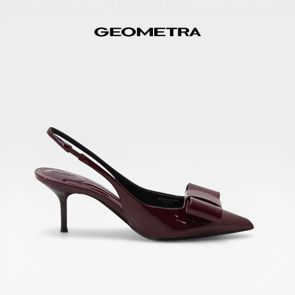 Giày Slingback Nơ Burgundy Muse - 14WSB0825