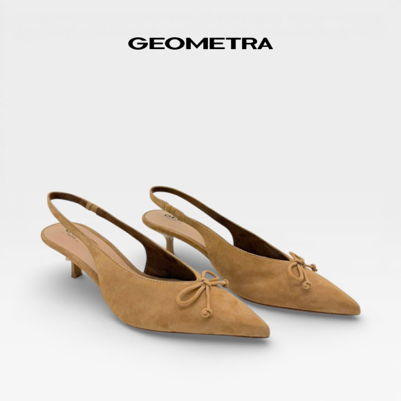 Giày Da Slingback Dawn Beige