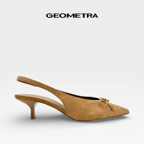 Giày Da Slingback Dawn Beige