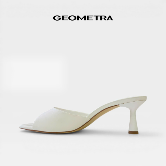 Giày cao gót hở mũi da PU mờ Jet Stone 