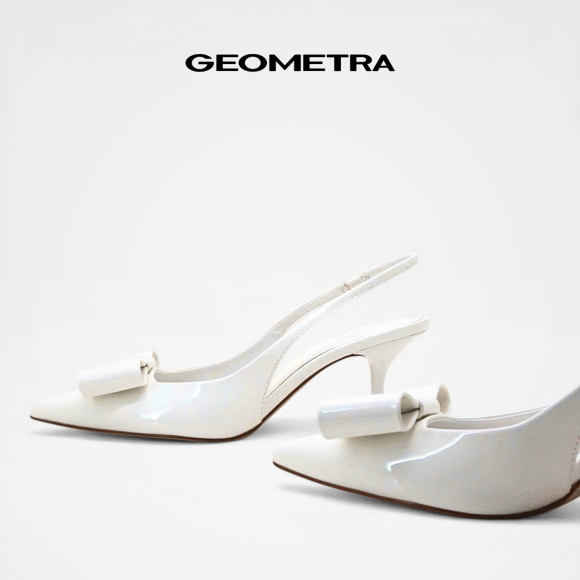 Giày Slingback Nơ Burgundy Muse - 14WSB0825