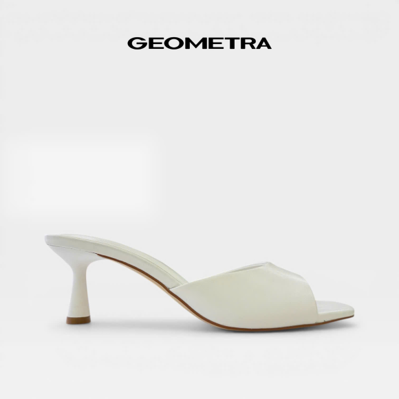 Giày cao gót hở mũi da PU mờ Jet Stone 